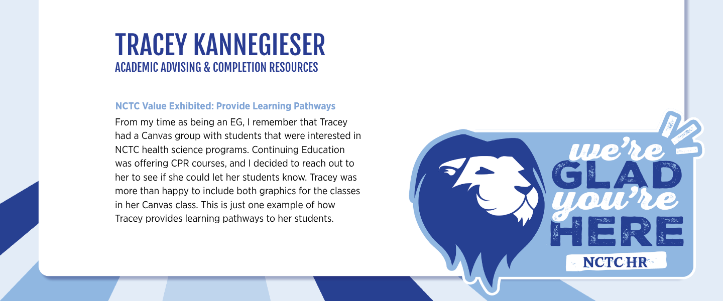 Tracey Kannegieser Kudos September 2026